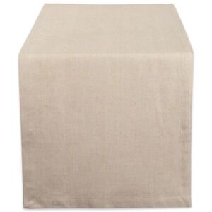DII NATURAL Solid Chambray Table Runner 14x108" New